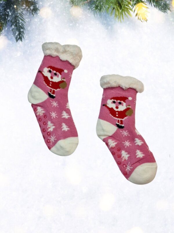 Χριστουγεννιάτικη Καλτσοπαντόφλα Γούνινη Αντιολισθητική D7030