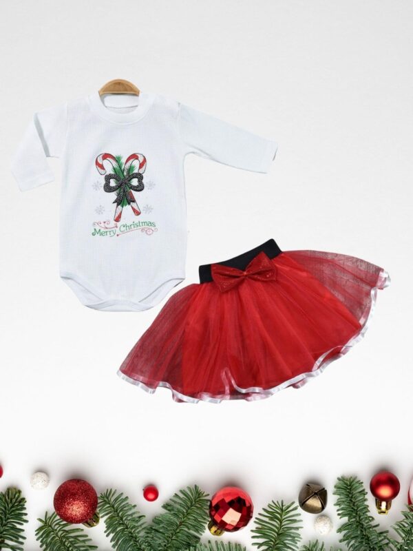 Χριστουγεννιάτικο Κορμάκι Με Φούστα 9808