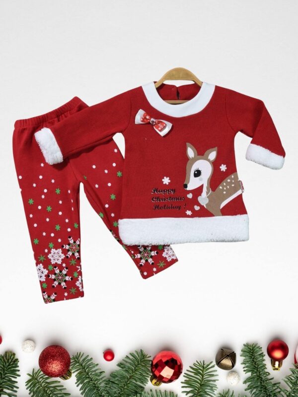 Χριστουγεννιάτικο Σετ Μπλουζάκι Παντελονάκι 9785