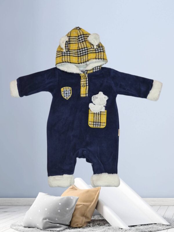 Φορμάκι Βελουτέ με Κουκούλα Σχέδιο Little Bear 5015