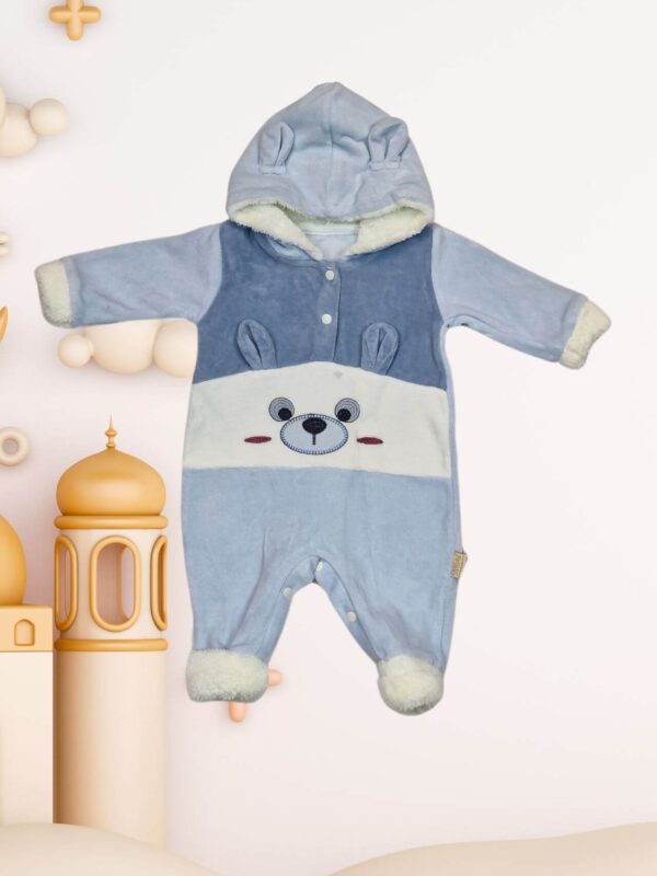 Φορμάκι Βελουτέ με Κουκούλα Σχέδιο Little Bear W5010