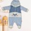 Φορμάκι Βελουτέ με Κουκούλα Σχέδιο Little Bear W5010
