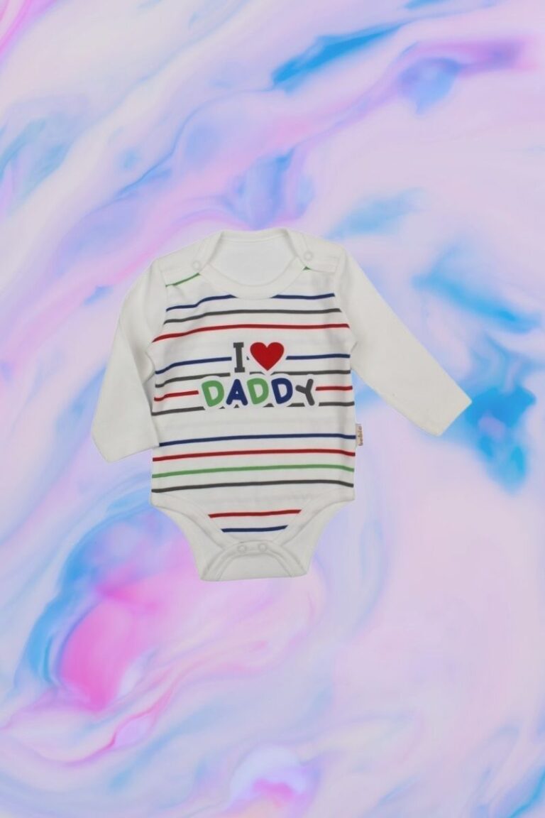 Κορμάκι Βρεφικό I Love Daddy Με Μακρύ Μανίκι D2141