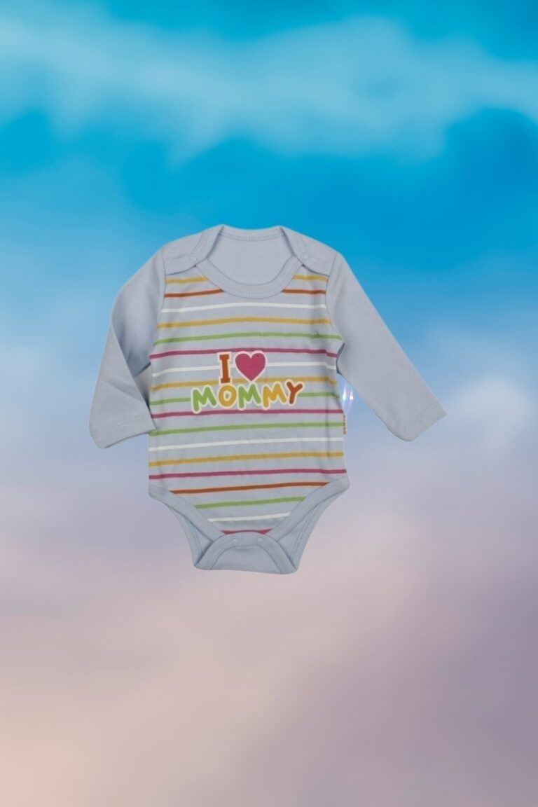 Κορμάκι Βρεφικό I Love Mommy Με Μακρύ Μανίκι W2140