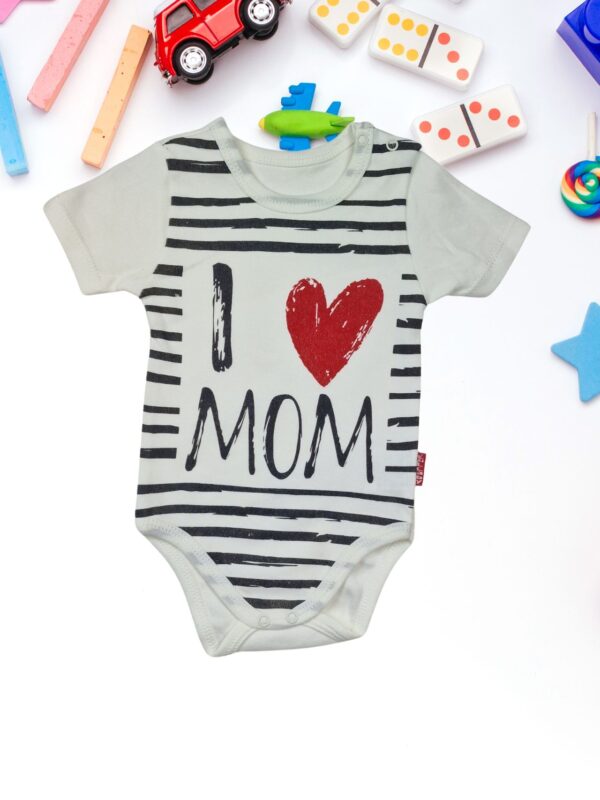 Κορμάκι Βρεφικό I Love My Mom Κοντομάνικο 1662