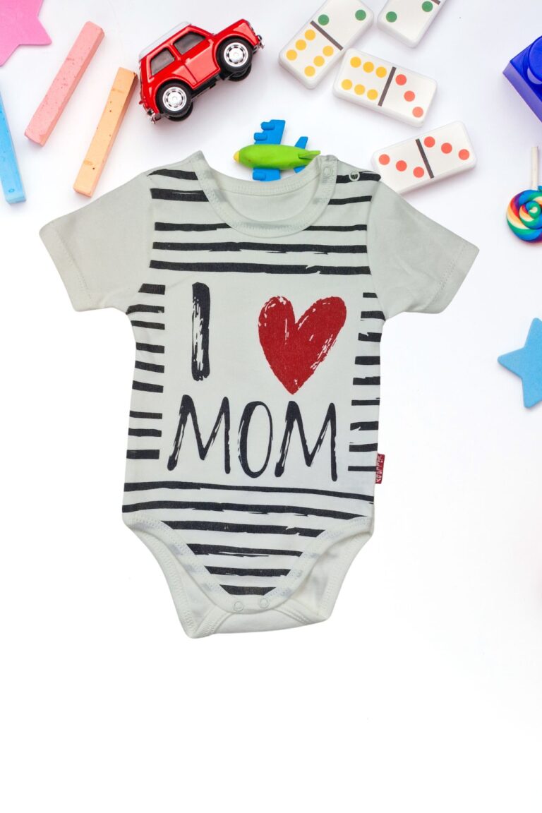 Κορμάκι Βρεφικό I Love My Mom Κοντομάνικο 1662