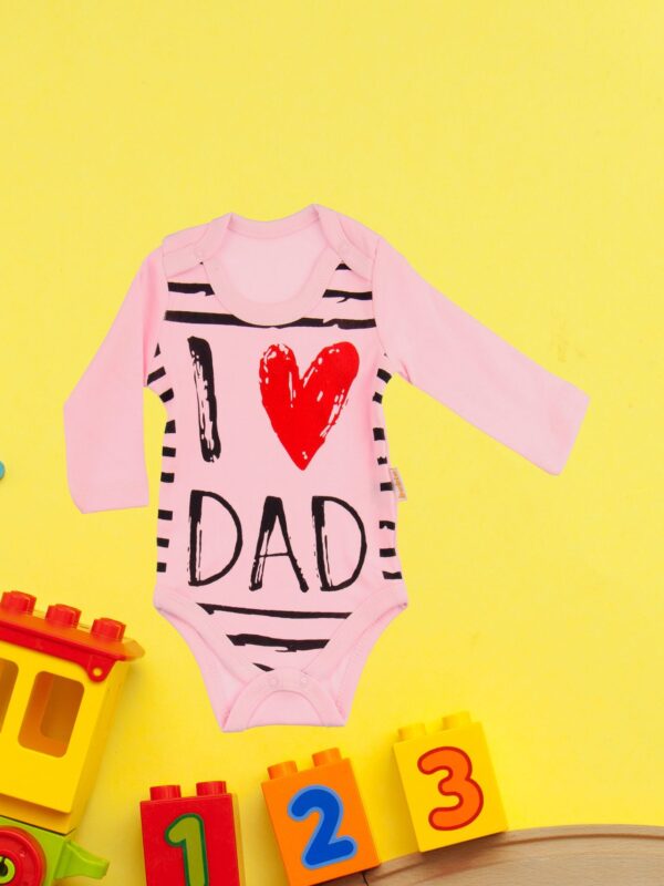 Κορμάκι Βρεφικό Μακρύ Μανίκι Love Dad R2254
