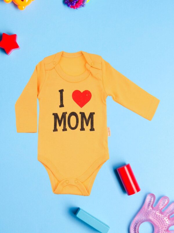 Κορμάκι Βρεφικό Μακρύ Μανίκι Love Mom D2225