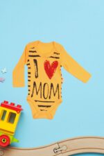 Κορμάκι Βρεφικό Μακρύ Μανίκι Love Mom D2255