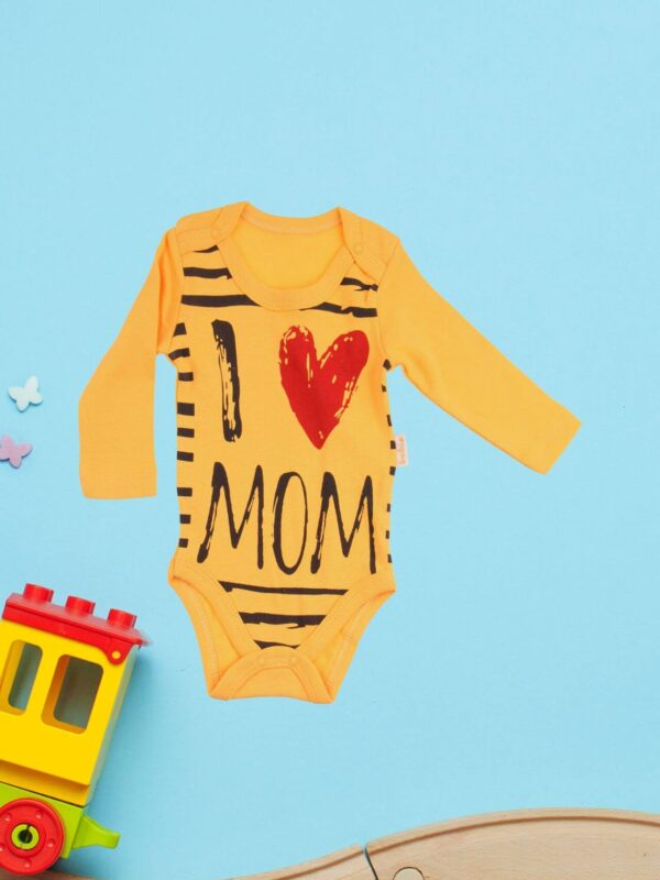 Κορμάκι Βρεφικό Μακρύ Μανίκι Love Mom D2255