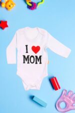 Κορμάκι Βρεφικό Μακρύ Μανίκι Love Mom G2225