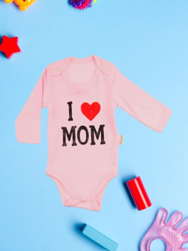 Κορμάκι Βρεφικό Μακρύ Μανίκι Love Mom R2225