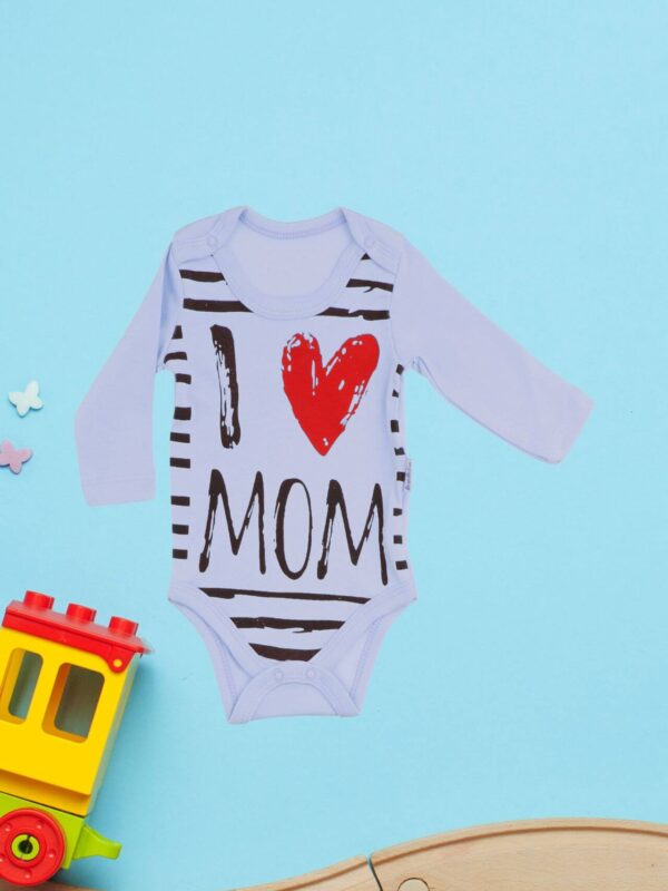 Κορμάκι Βρεφικό Μακρύ Μανίκι Love Mom W2255