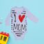 Κορμάκι Βρεφικό Μακρύ Μανίκι Love Mom W2255