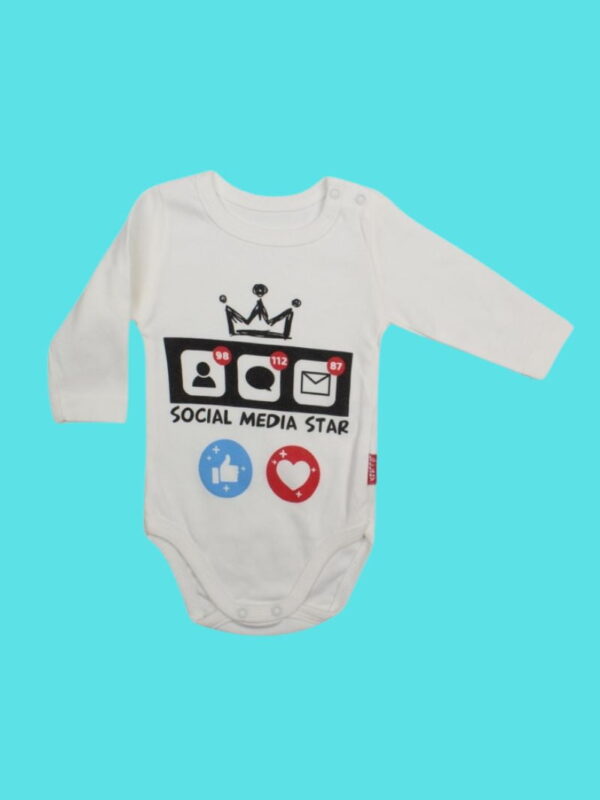 Κορμάκι Βρεφικό Sosial Meia Star Με Μακρύ Μανίκι 1233