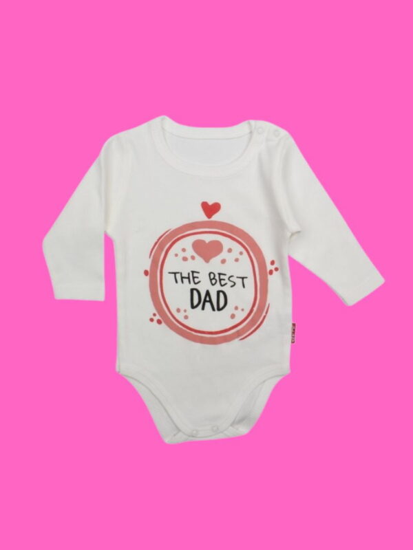 Κορμάκι Βρεφικό The Best Dad Με Μακρύ Μανίκι 1660
