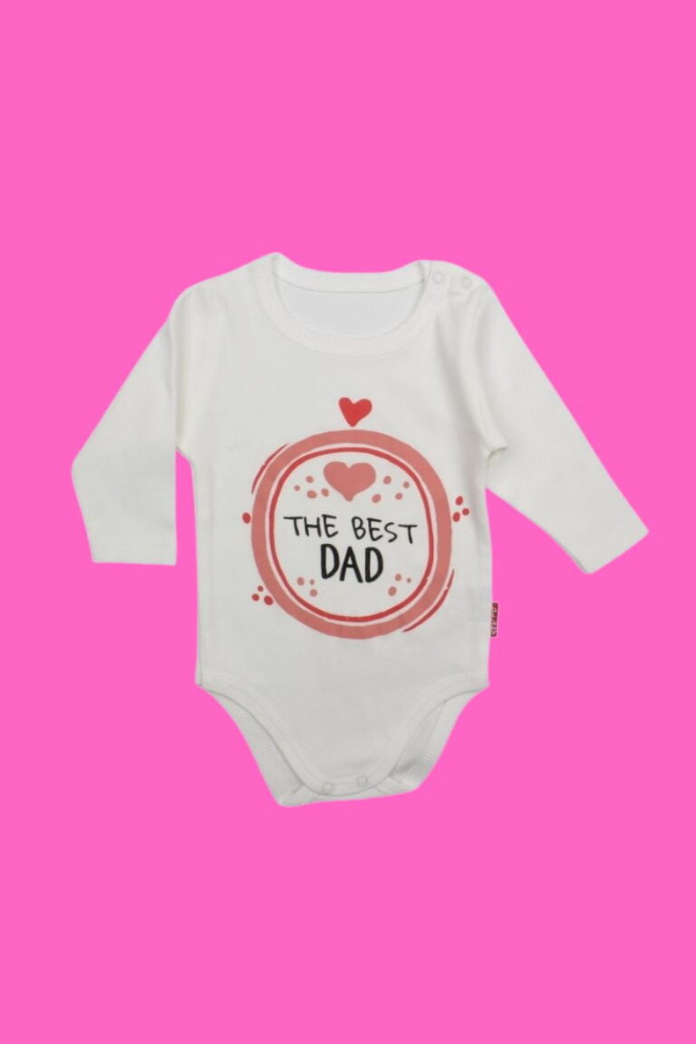 Κορμάκι Βρεφικό The Best Dad Με Μακρύ Μανίκι 1660
