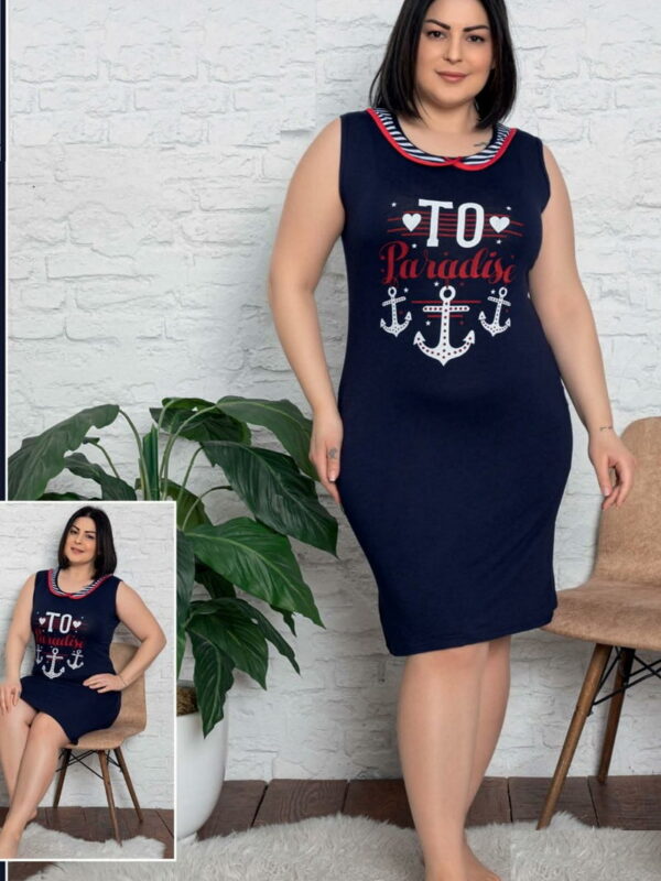 Νυχτικό Αμάνικο Plus Size 4966