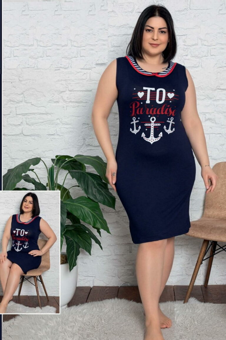 Νυχτικό Αμάνικο Plus Size 4966