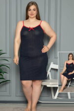 Νυχτικό Τιράντα Ψιλό Πουά Plus Size W4205