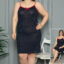 Νυχτικό Τιράντα Ψιλό Πουά Plus Size W4205