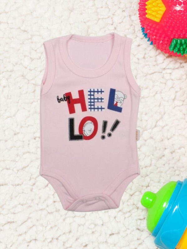 Κορμάκι Βρεφικό Αμάνικο Body Hello R9006