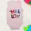 Κορμάκι Βρεφικό Αμάνικο Body Hello R9006
