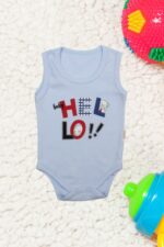 Κορμάκι Βρεφικό Αμάνικο Body Hello W9006