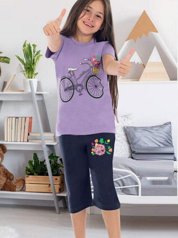 Πιτζάμα Παιδική Bicycle With Flowers 4308