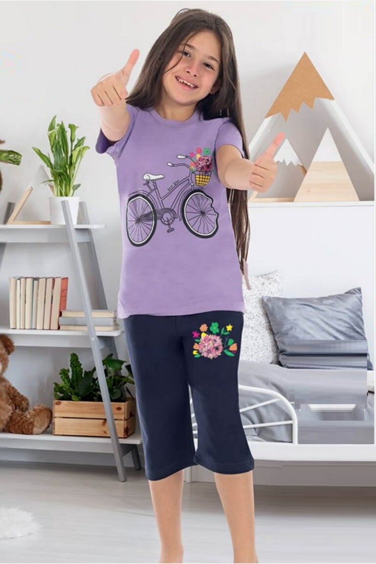 Πιτζάμα Παιδική Bicycle With Flowers 4308