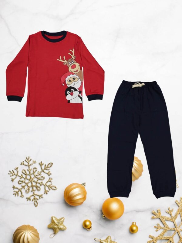 Πιτζάμα Παιδική Ρούντολφ Άγιος Βασίλης Πιγκουίνος 5042