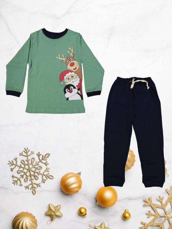 Πιτζάμα Παιδική Ρούντολφ Άγιος Βασίλης Πιγκουίνος 5044