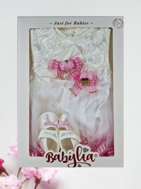 Σετ Δώρου Φόρεμα για Νεογέννητο 4 τμχ. 0883