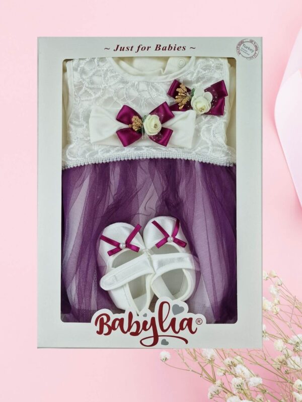 Σετ Δώρου Φόρεμα για Νεογέννητο 4 τμχ. 9471