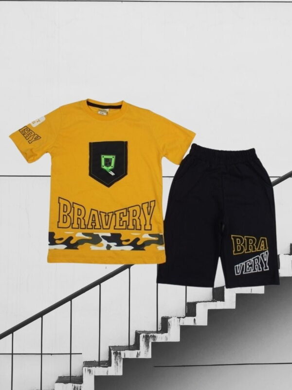 Σετ Παιδικό Μπλουζάκι Παντελονάκι Bravery W7112