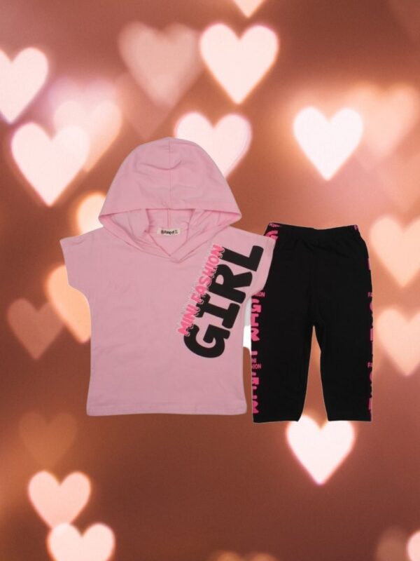 Σετ Παιδικό Μπλουζάκι Παντελονάκι Fashion Girl D0418