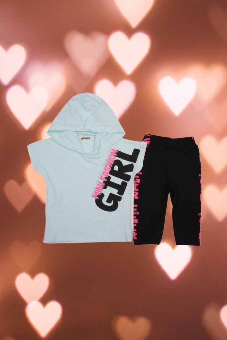 Σετ Παιδικό Μπλουζάκι Παντελονάκι Fashion Girl W0418