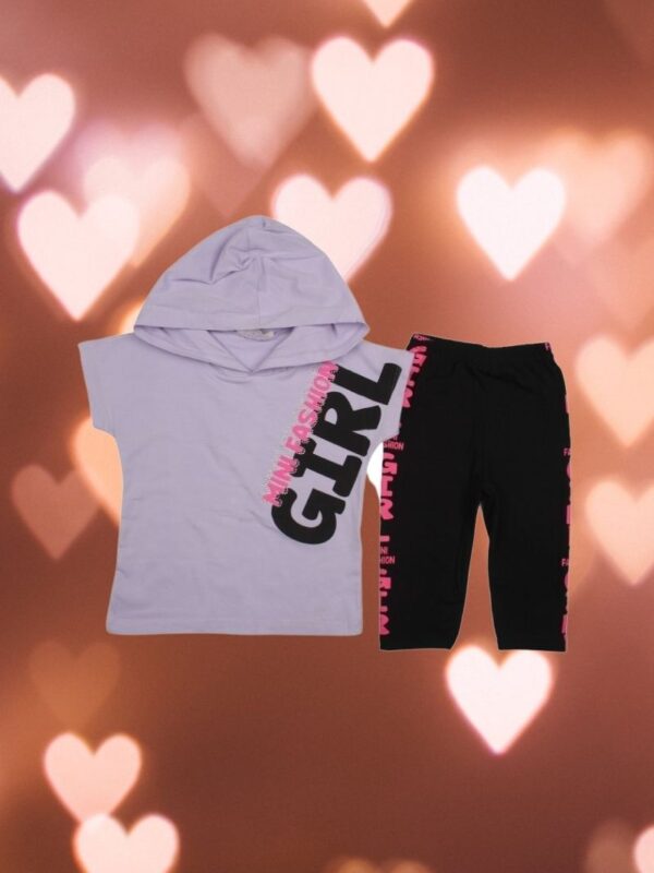 Σετ Παιδικό Μπλουζάκι Παντελονάκι Fashion Girl R0418
