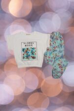Σετ Παιδικό Μπλουζάκι Παντελονάκι Floral Mood W4003