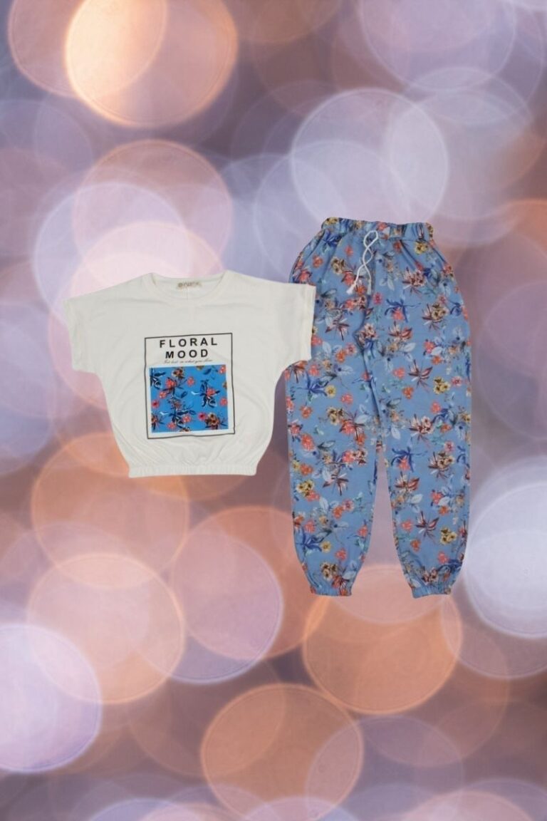 Σετ Παιδικό Μπλουζάκι Παντελονάκι Floral Mood S4003