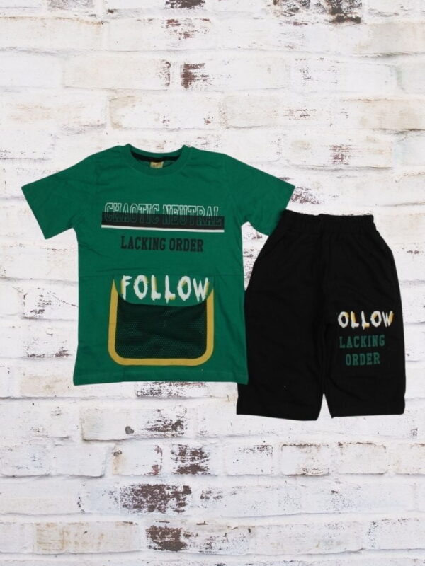 Σετ Παιδικό Μπλουζάκι Παντελονάκι Follow G7157