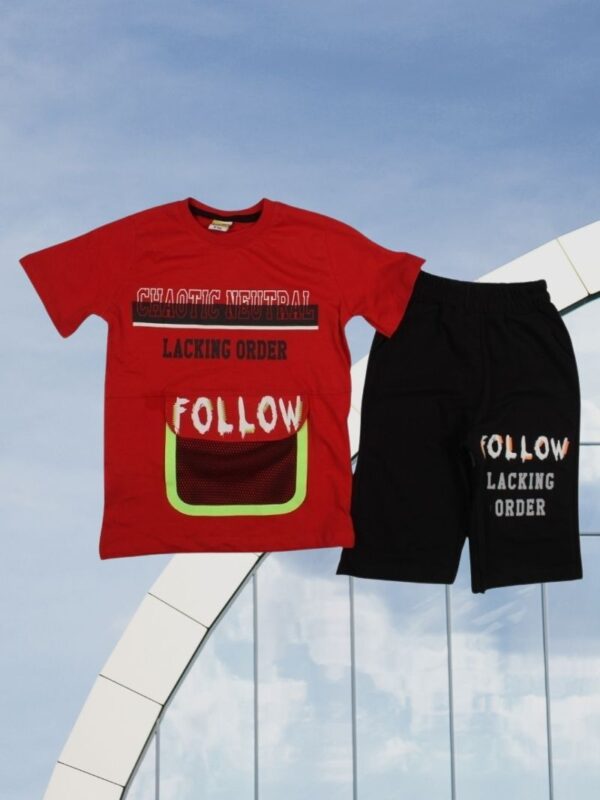 Σετ Παιδικό Μπλουζάκι Παντελονάκι Follow R7158