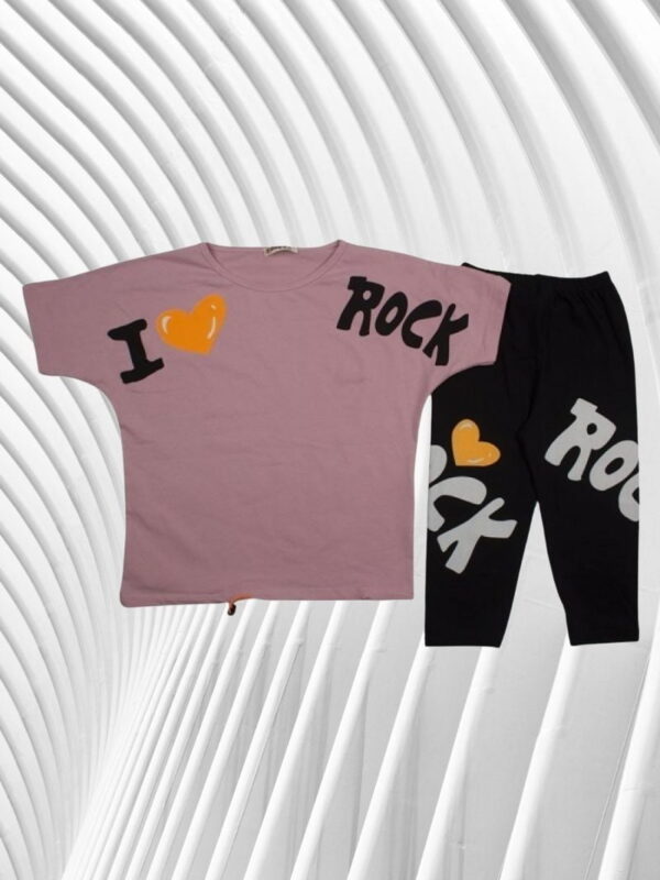 Σετ Παιδικό Μπλουζάκι Παντελονάκι I Love Rock G0449