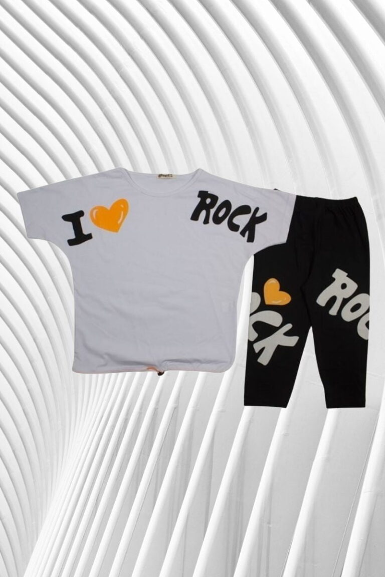 Σετ Παιδικό Μπλουζάκι Παντελονάκι I Love Rock R0449