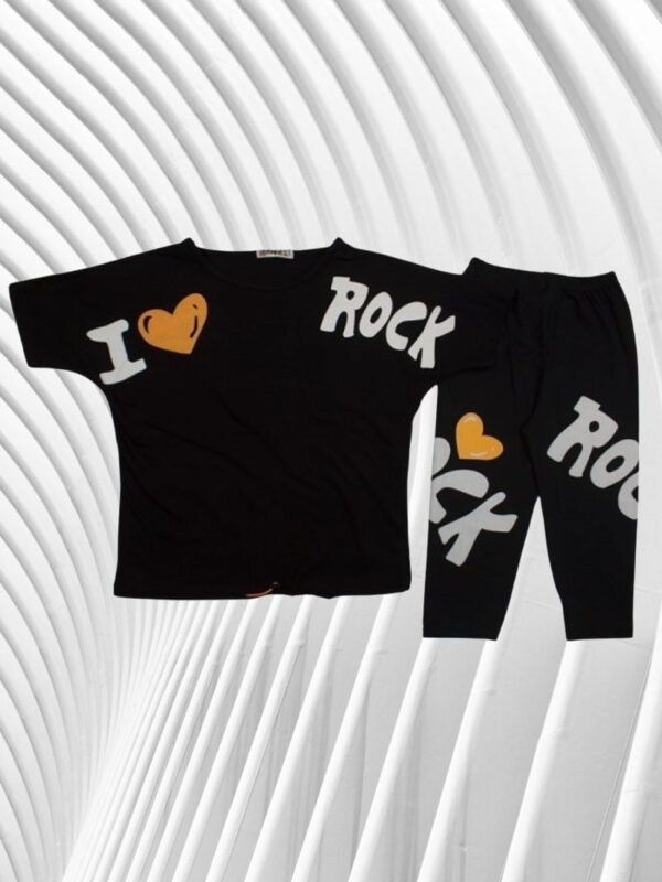 Σετ Παιδικό Μπλουζάκι Παντελονάκι I Love Rock D0449