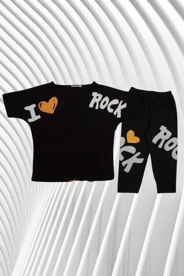 Σετ Παιδικό Μπλουζάκι Παντελονάκι I Love Rock D0449