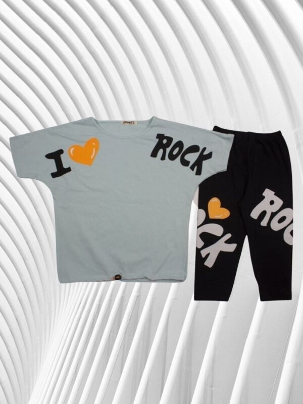 Σετ Παιδικό Μπλουζάκι Παντελονάκι I Love Rock W0449