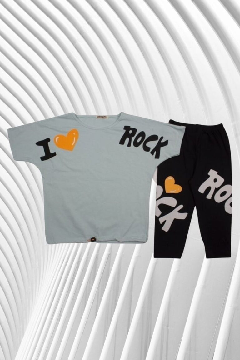 Σετ Παιδικό Μπλουζάκι Παντελονάκι I Love Rock W0449
