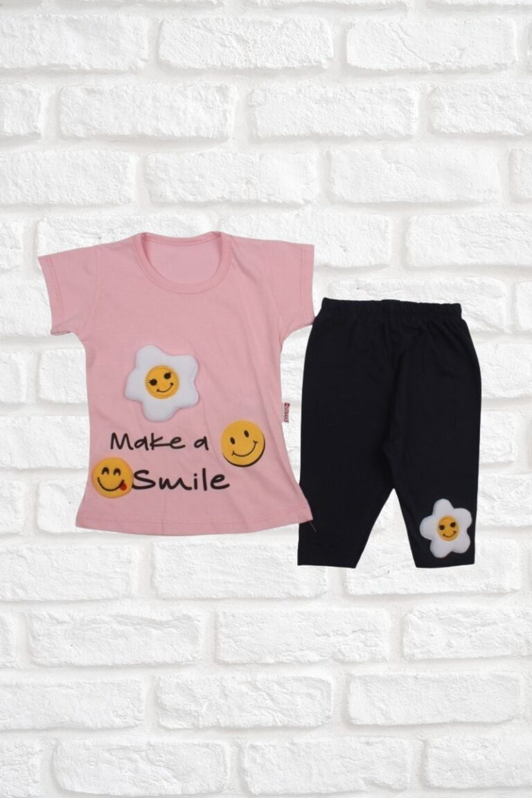 Σετ Παιδικό Μπλουζάκι Παντελονάκι Let&apos;s Smile D2158