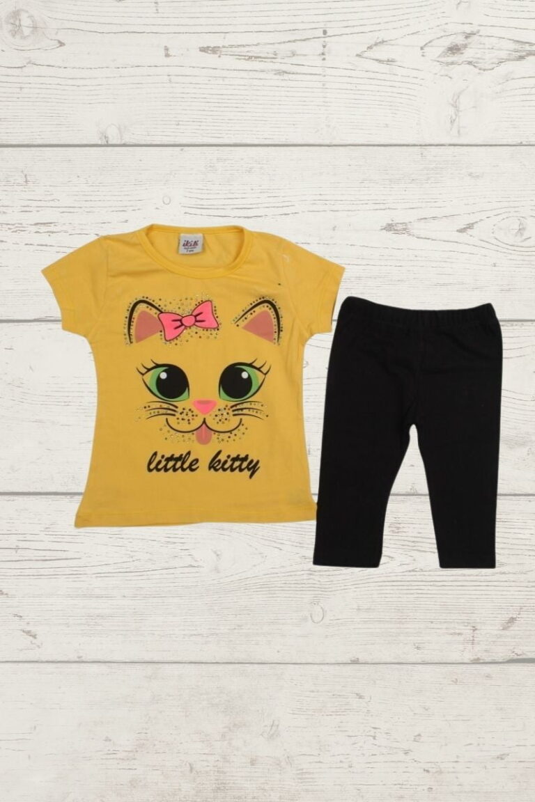 Σετ Παιδικό Μπλουζάκι Παντελονάκι Little Kitty R2284
